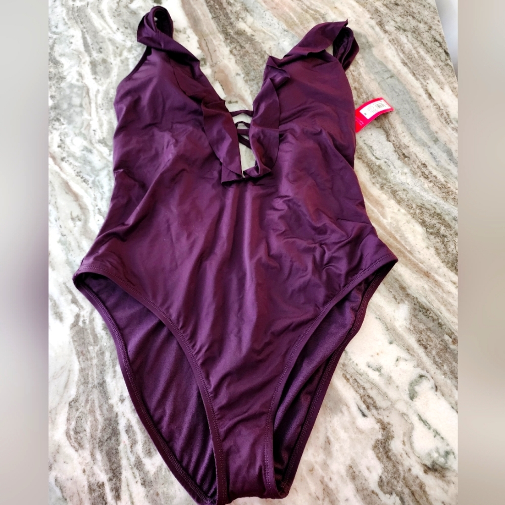 Xhilaration Ruffled One Piece Swimsuit